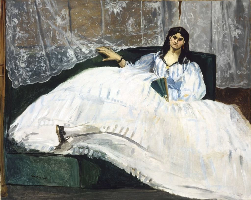  97-Édouard Manet, Donna sul divano, 1862-Budapest Museum of Fine Arts 